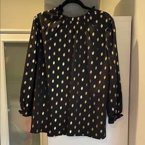 Elegant Black and Gold Women's Top